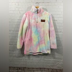 Southern Fried Chics Cotton Candy Color Womens Size Small Oversized Sweatshirt